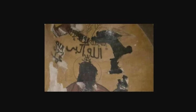 Οι… «μετριοπαθείς» αντάρτες που υποστηρίζει η Δύση βανδάλισαν τις εκκλησίες του Αγ. Ηλία και της Παναγίας στη Γούτα (εικόνες)